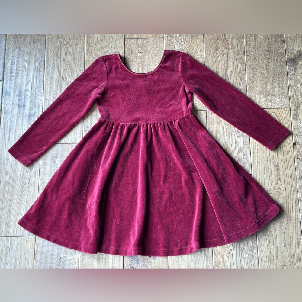 Hanna Andersson Velour Super Soft Skater Dress size 5